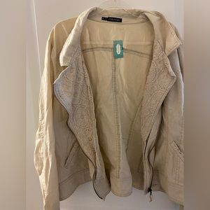 *NWT* Taupe Jacket with Crochet Inset - Size 4